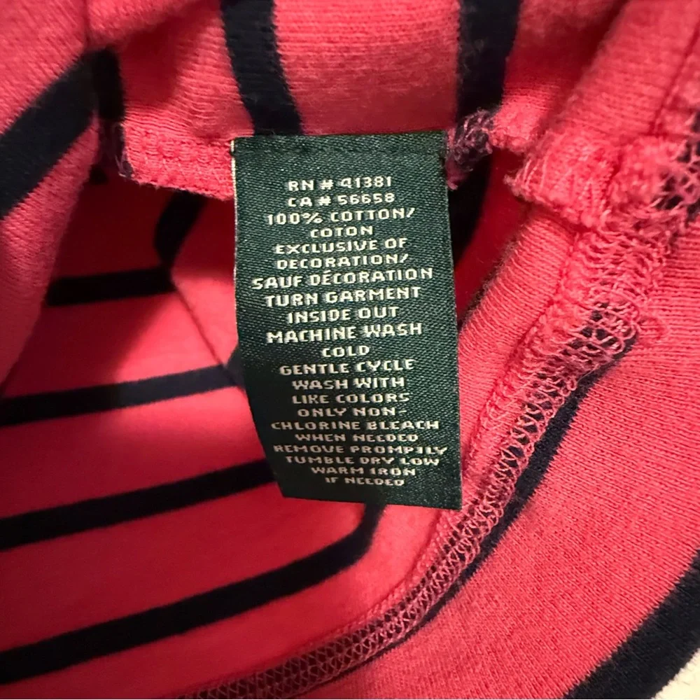 Lauren Ralph‎ Lauren Pink Striped Top Women’s Size XL Pullover LongSleeve - Picture 7 of 10